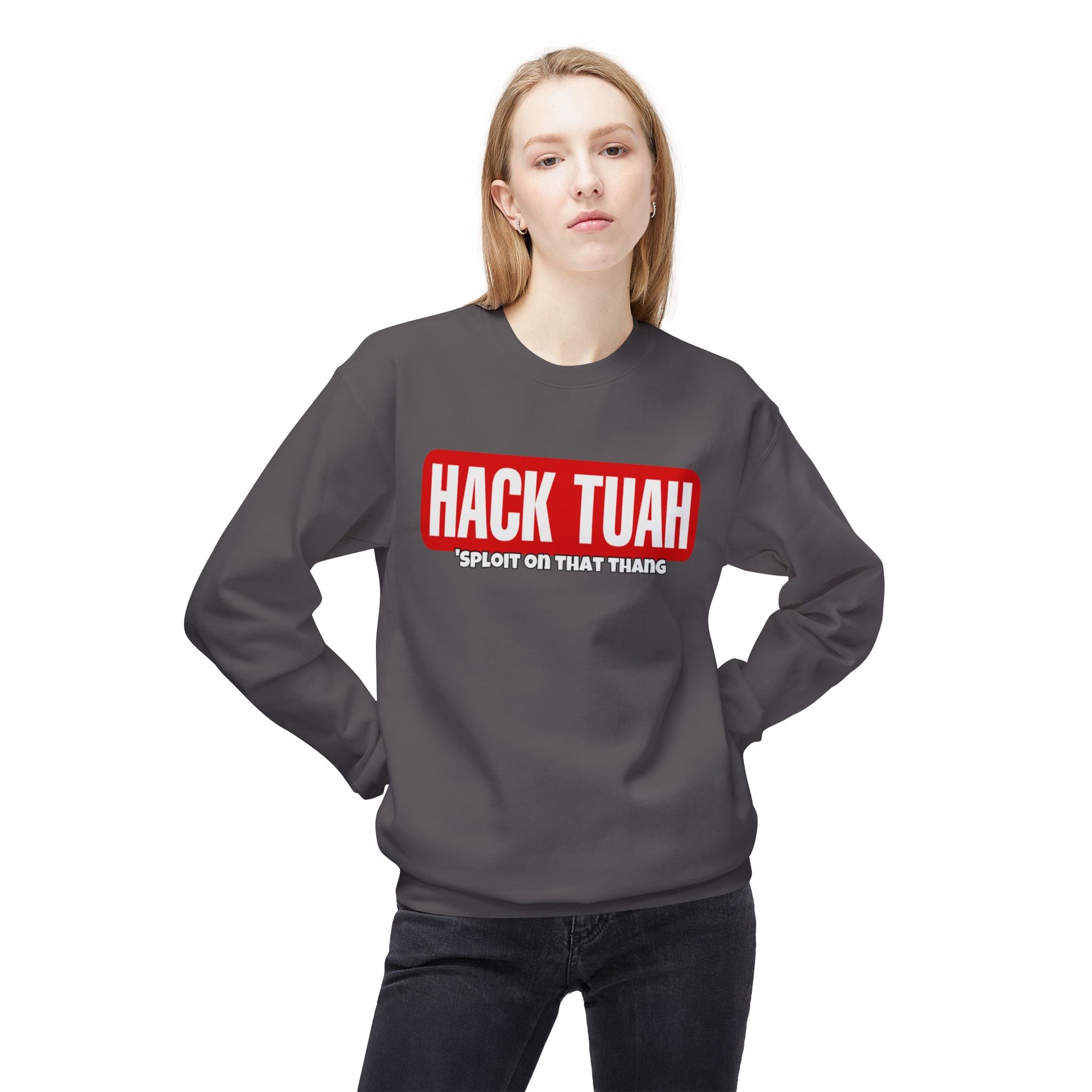 Hack tuah Unisex Midweight Softstyle Fleece Crewneck Sweatshirt