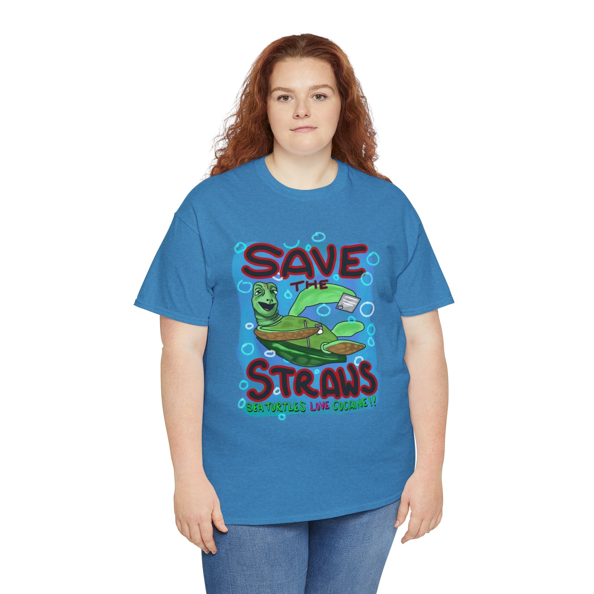 Save the straws Unisex Heavy Cotton Tee