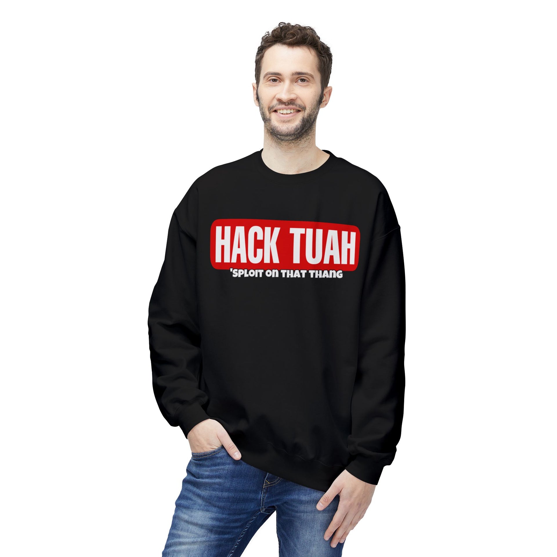 Hack tuah Unisex Midweight Softstyle Fleece Crewneck Sweatshirt