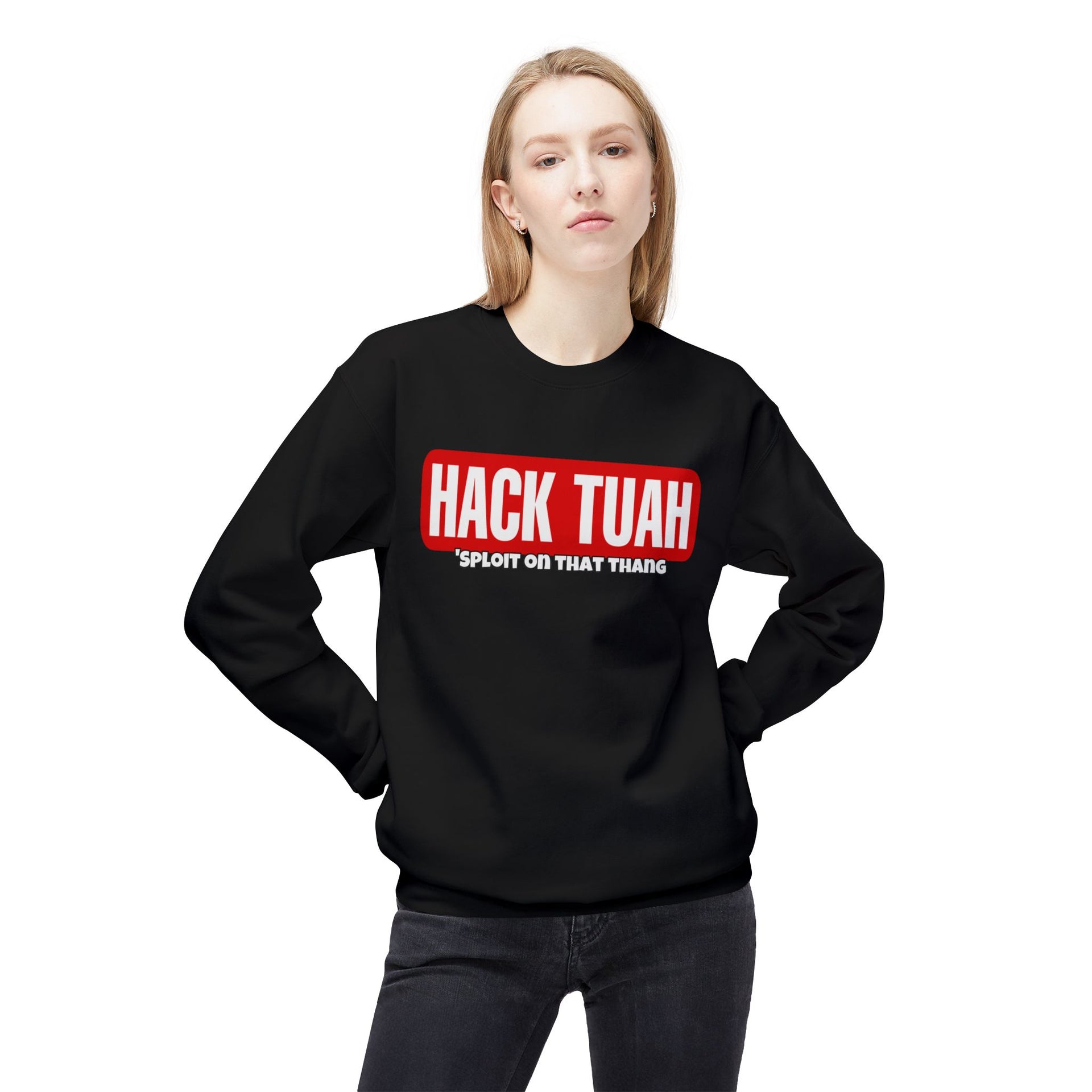 Hack tuah Unisex Midweight Softstyle Fleece Crewneck Sweatshirt