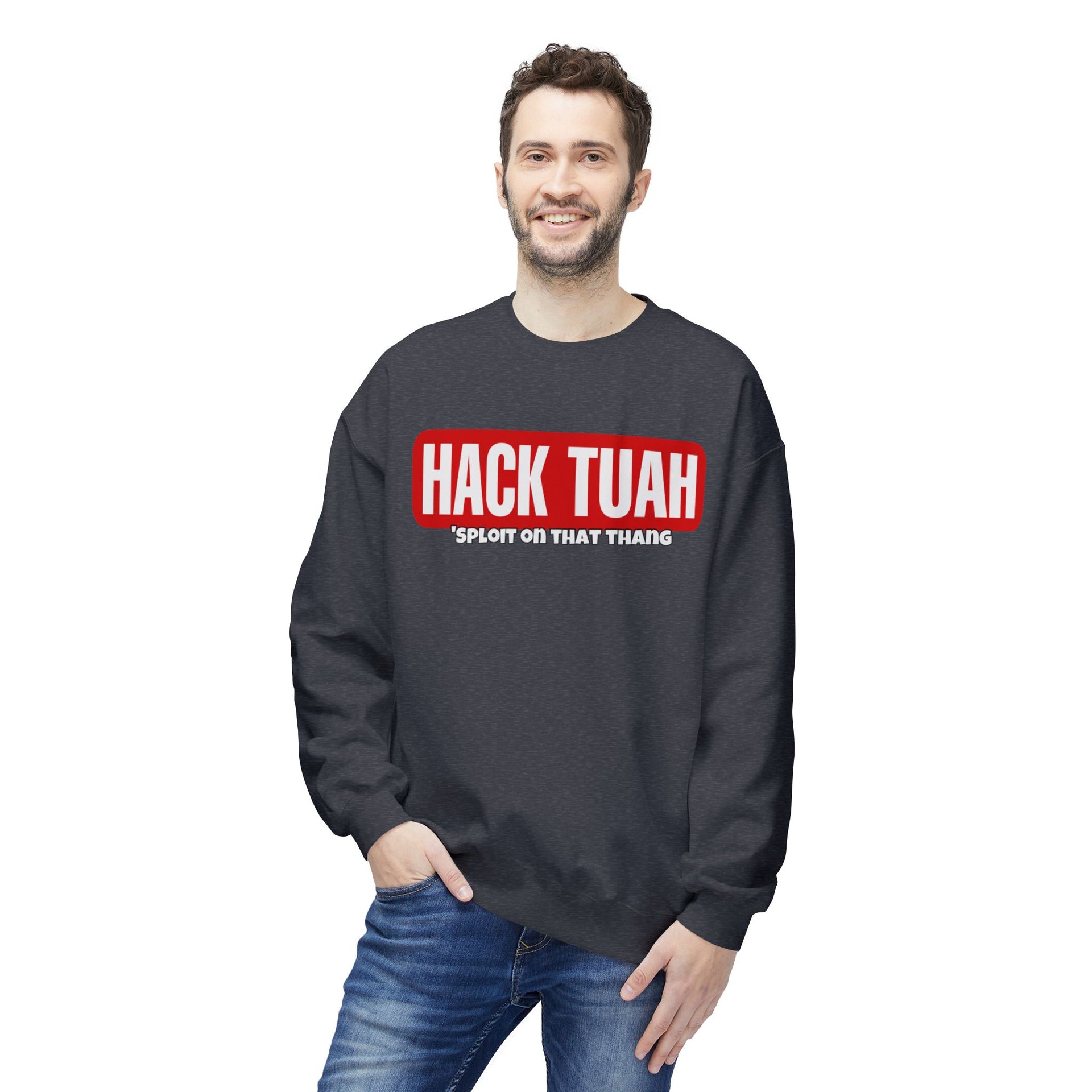 Hack tuah Unisex Midweight Softstyle Fleece Crewneck Sweatshirt