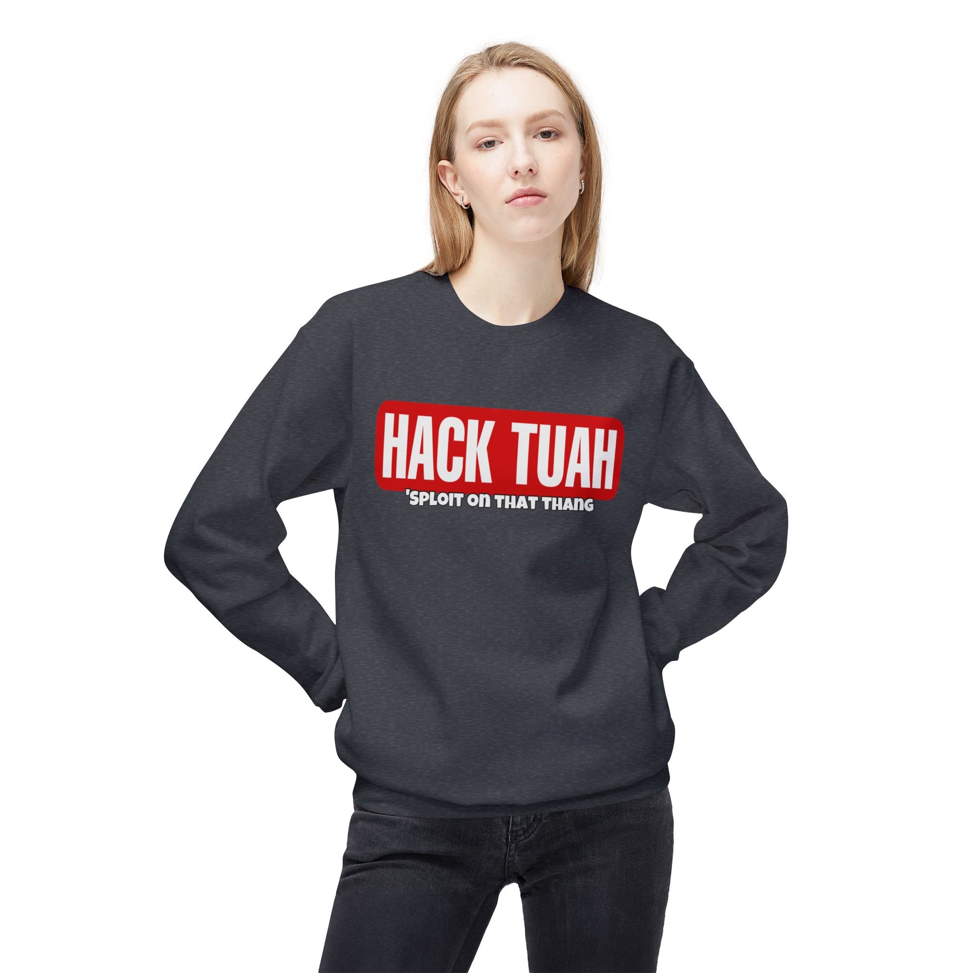 Hack tuah Unisex Midweight Softstyle Fleece Crewneck Sweatshirt