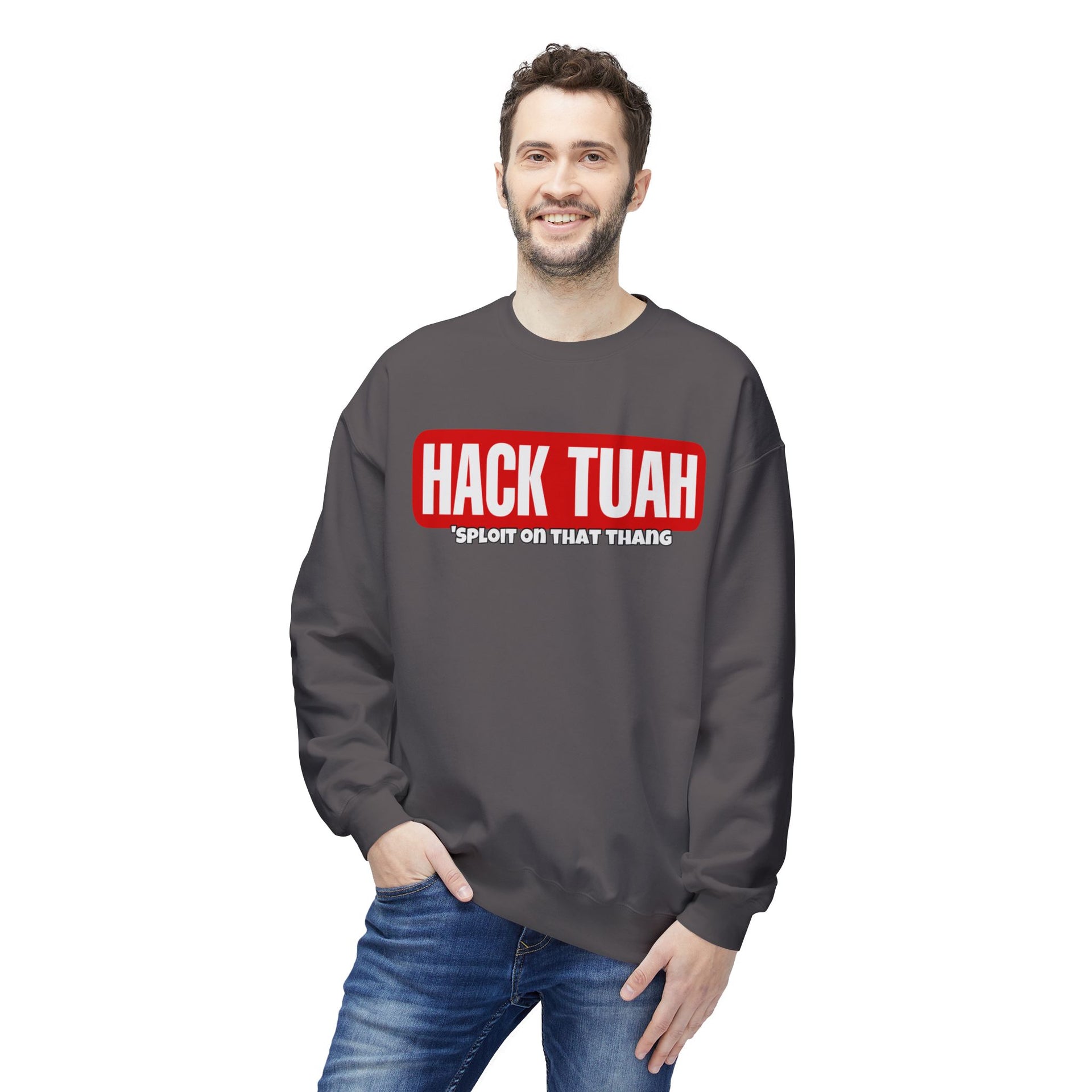 Hack tuah Unisex Midweight Softstyle Fleece Crewneck Sweatshirt