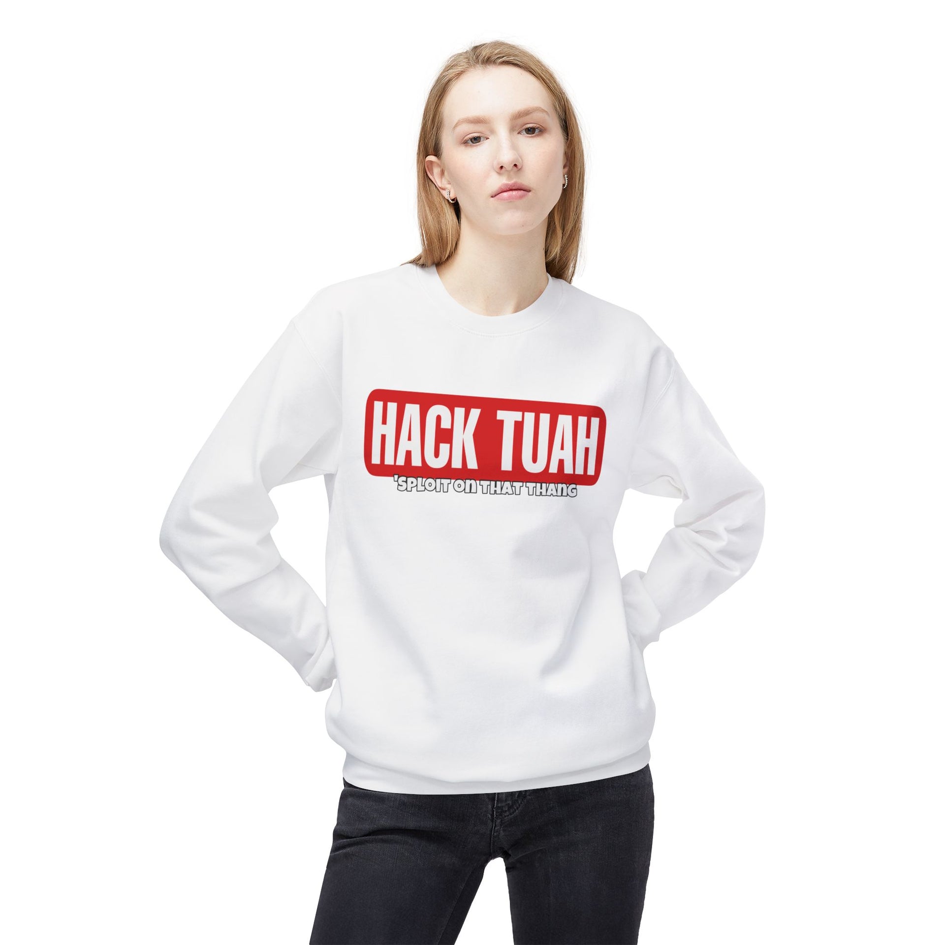 Hack tuah Unisex Midweight Softstyle Fleece Crewneck Sweatshirt