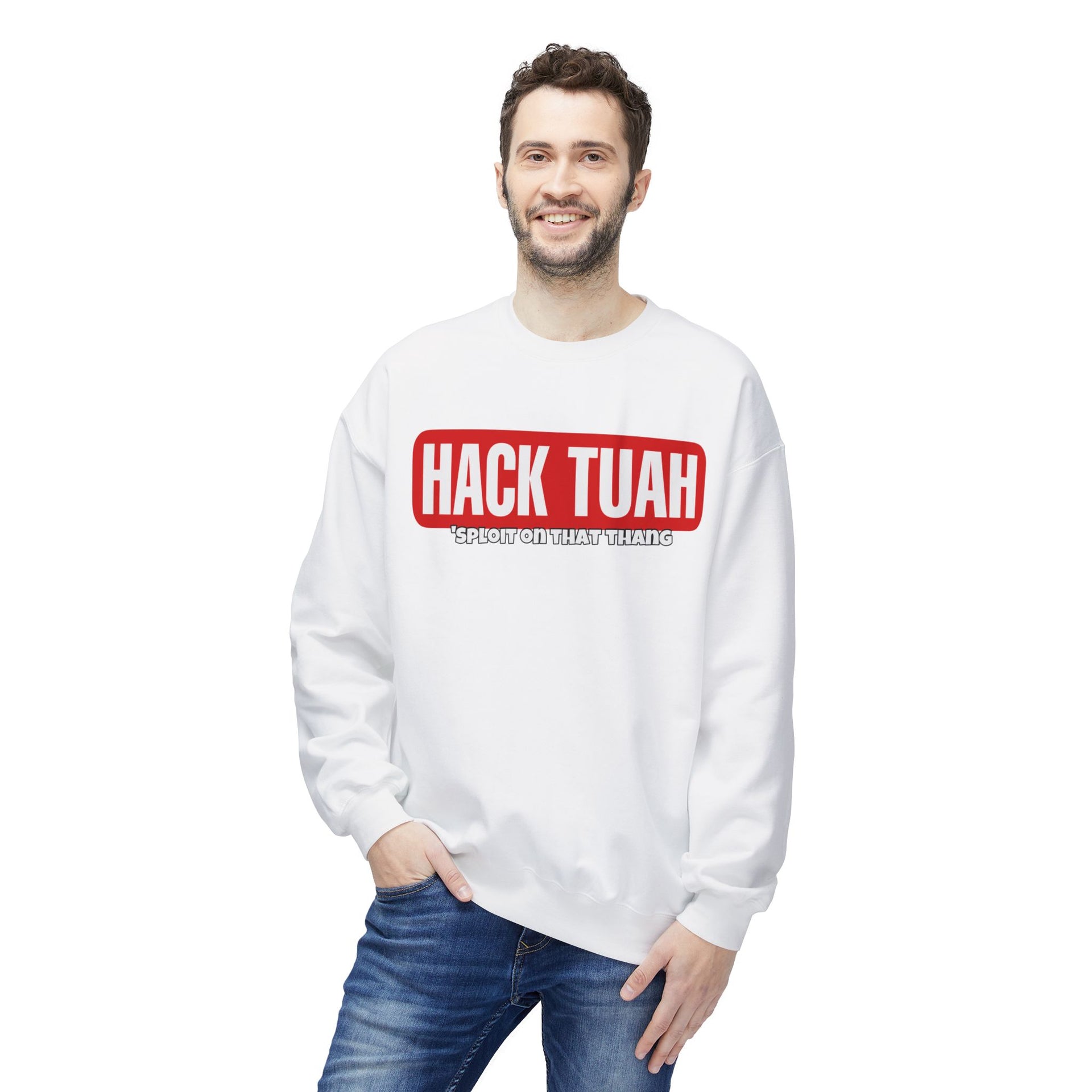 Hack tuah Unisex Midweight Softstyle Fleece Crewneck Sweatshirt