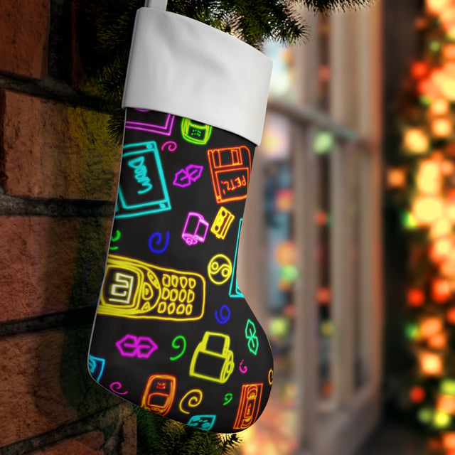 Retro devices Holiday Stocking